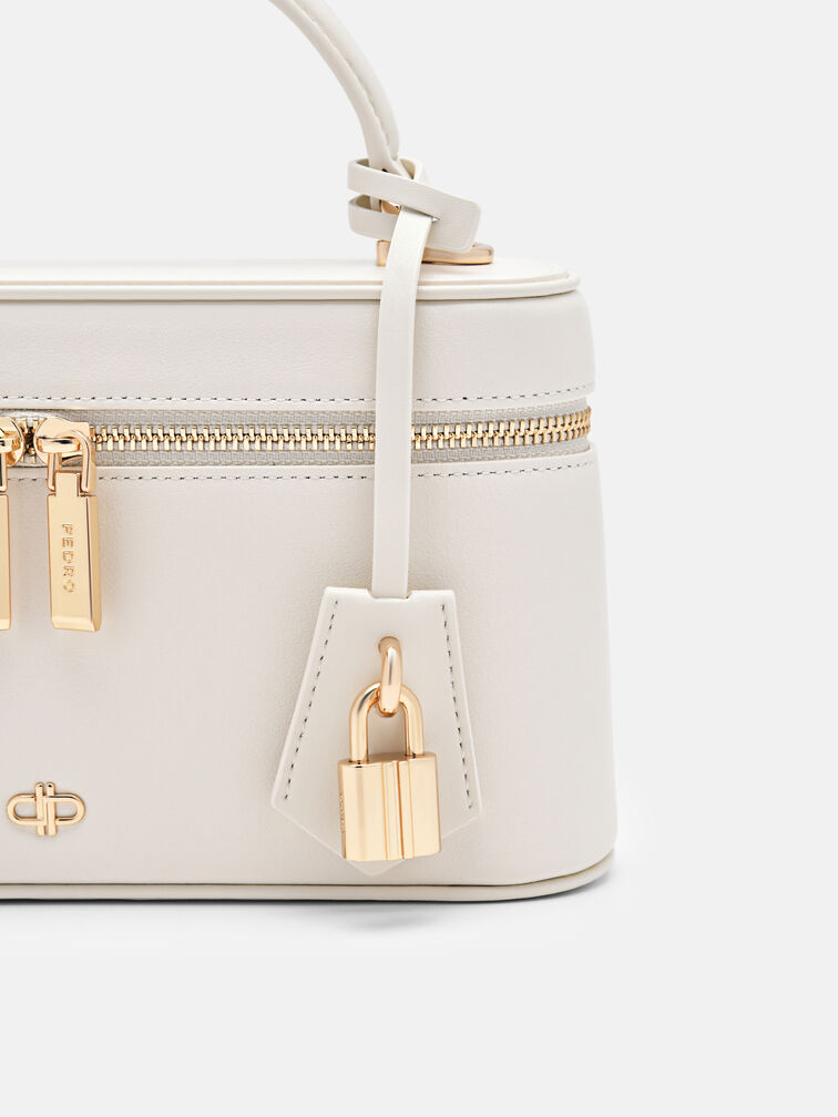 Ari Leather Shoulder Bag, Chalk