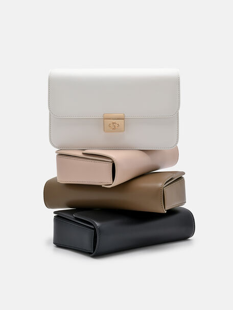 PEDRO Studio Leather Shoulder Bag, Chalk