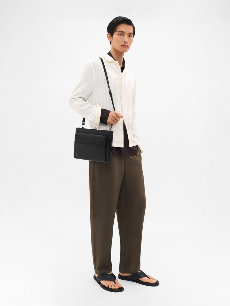 Jatte Portfolio Bag, Black Textured
