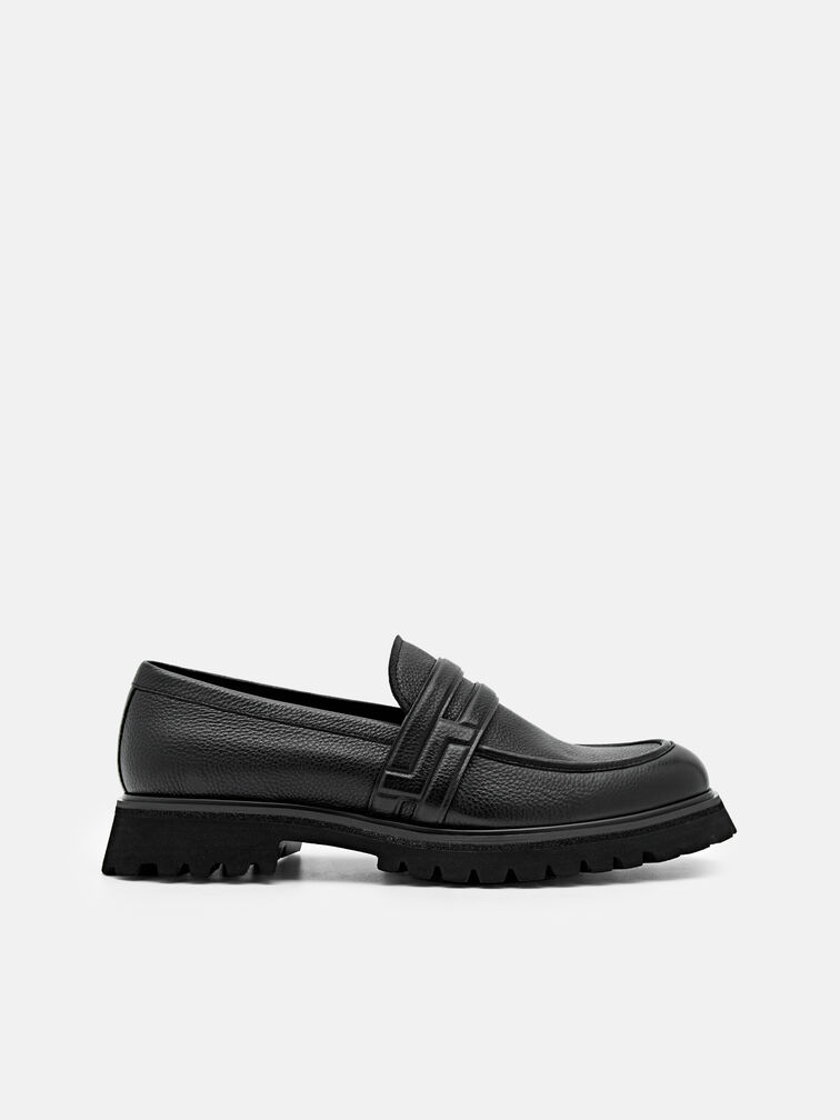Alto Leather Loafers, Black