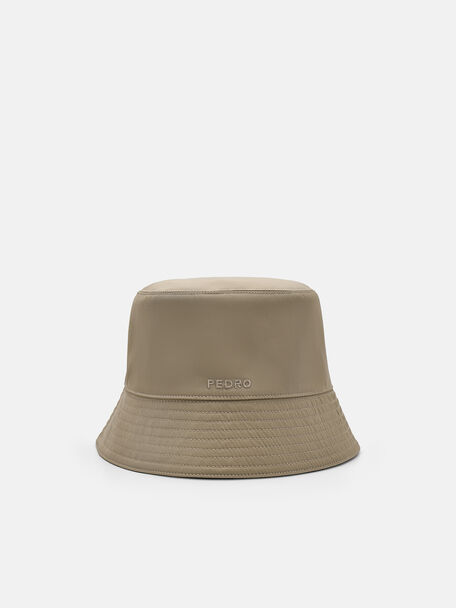 Nylon Bucket Hat, Taupe