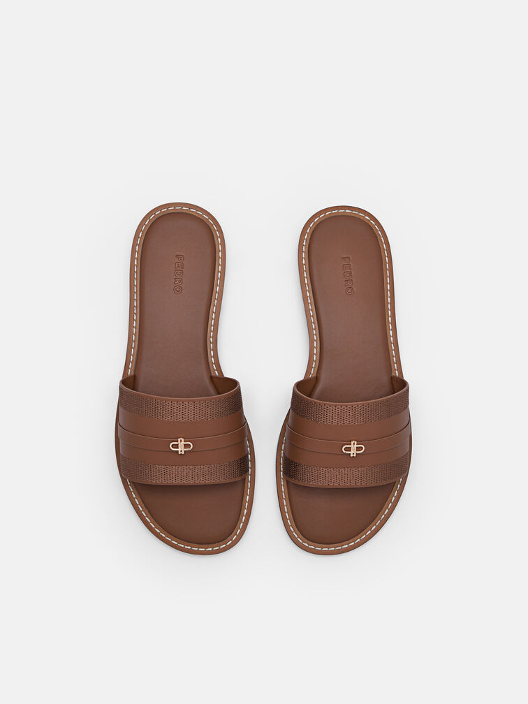 Slide Sandals, Brown