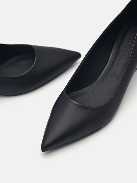 Ines Leather Pumps, Black