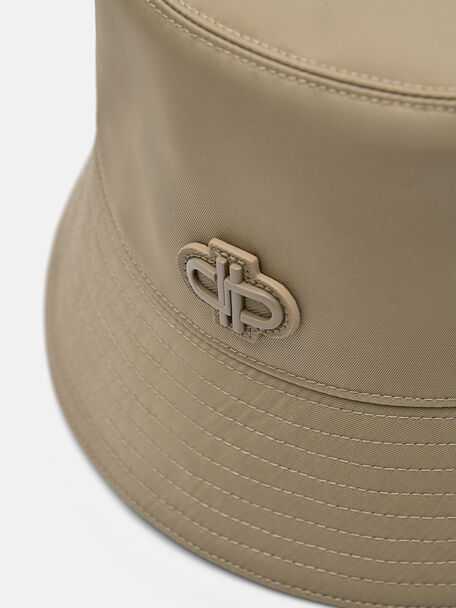 Nylon Bucket Hat, Taupe