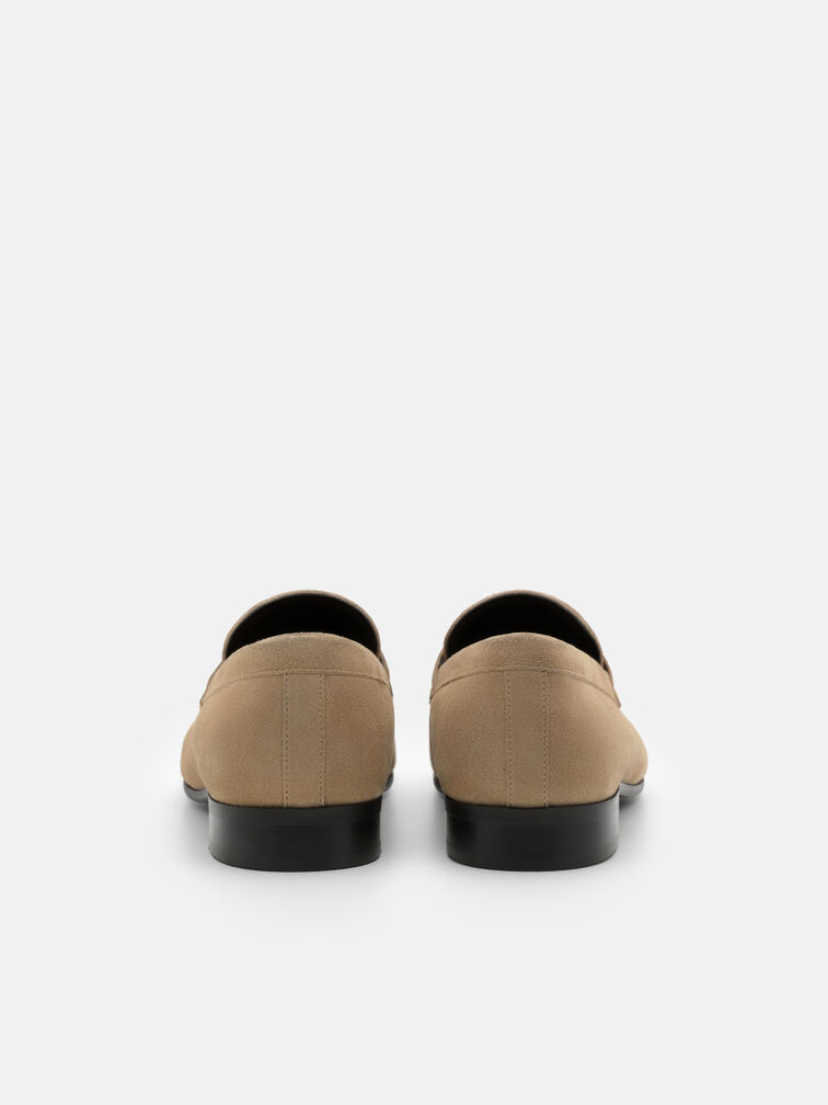 Suede Penny Loafers, Sand