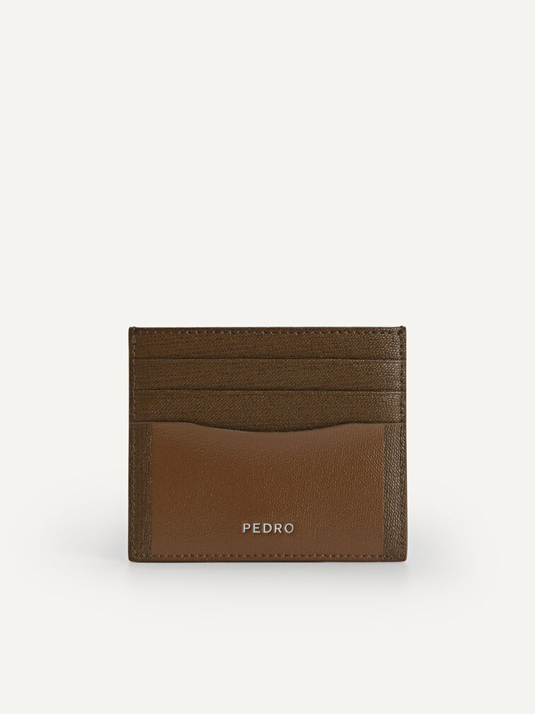 Full-Grain Leather Cardholder, Dark Brown
