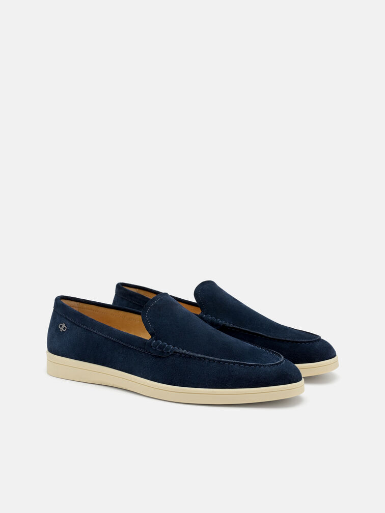Roam Suede Loafers, Navy Suede