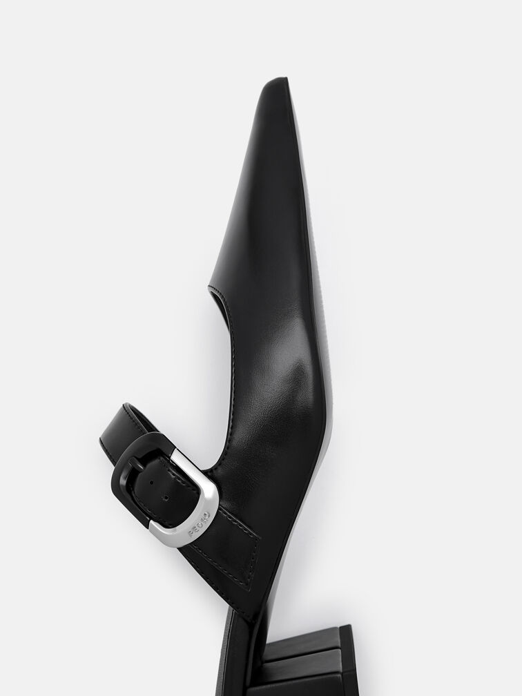 Bridget Heel Mules, Black