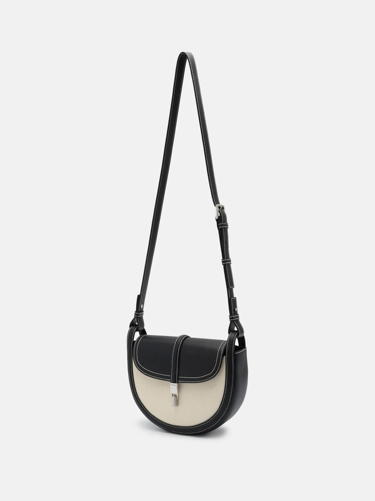 Hitch Canvas Shoulder Bag, Black Canvas