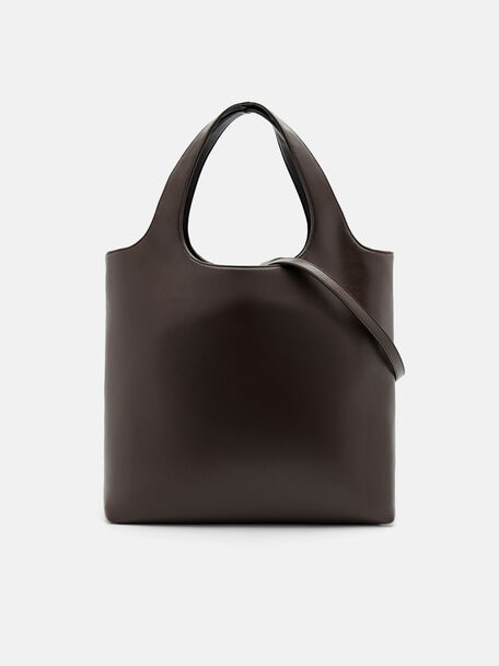 Avery Tote Bag, Dark Brown