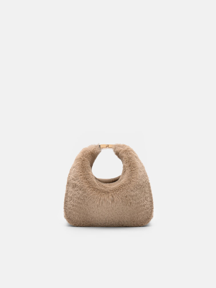 Jatte Crescent Bag, Multi Fur