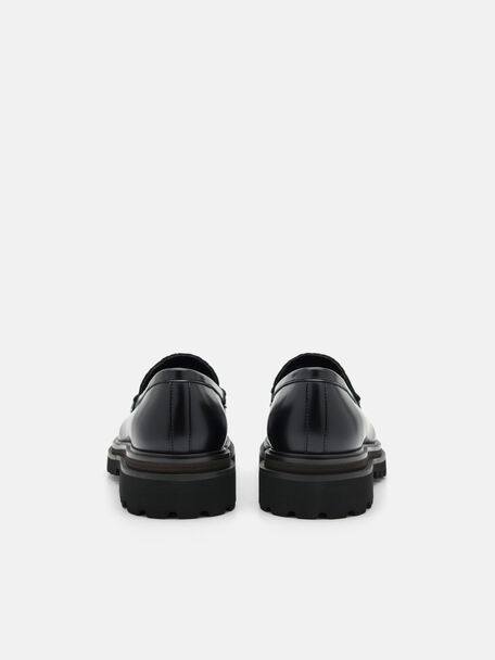 Leather Loafers, Black