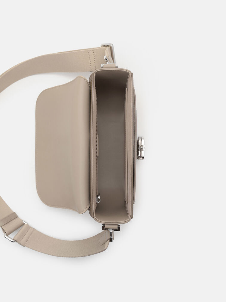 Tex Leather Crossbody Bag, Multi Tumble