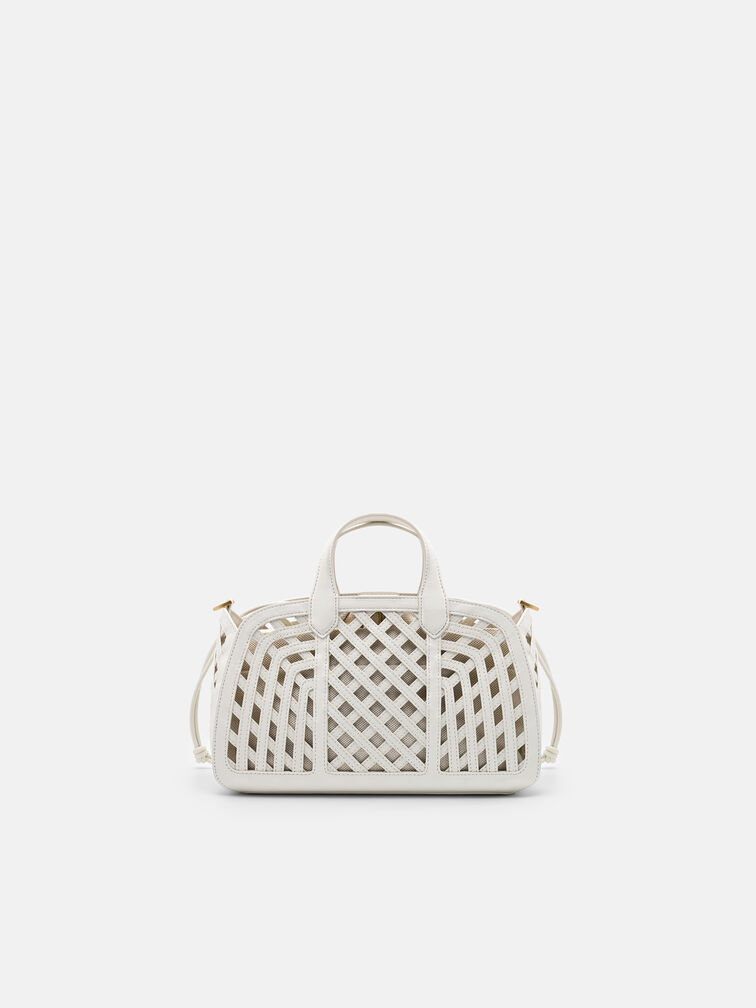 Orion Woven Tote Bag, Chalk