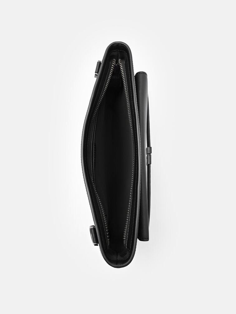 Jatte Portfolio Bag, Black Textured