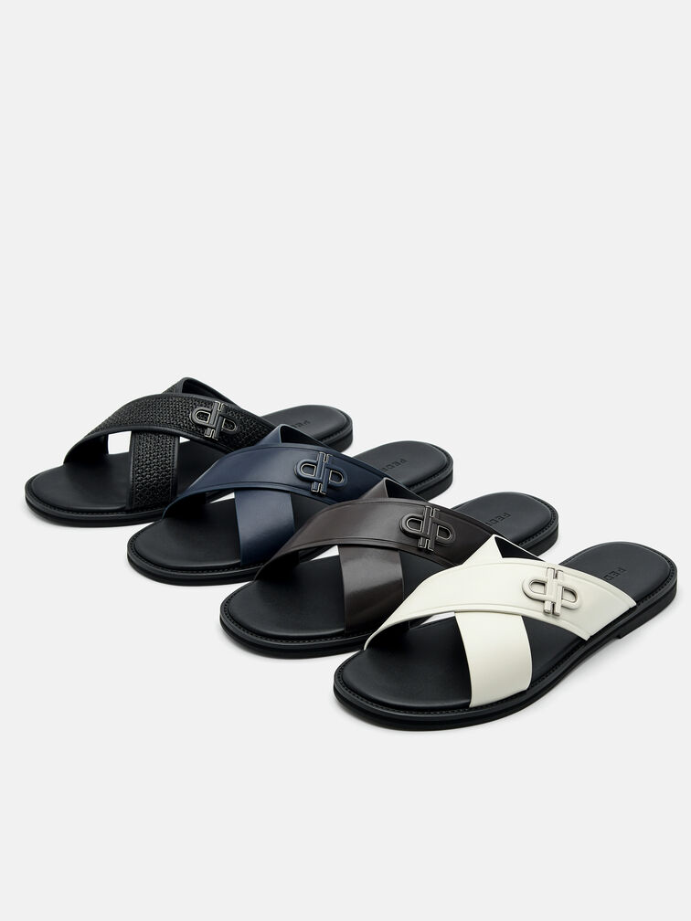 Cross Sandals, Chalk