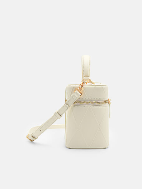 Ari Boxy Shoulder Bag, Chalk