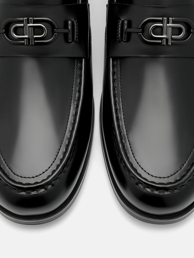Leather Horsebit Loafer, Black
