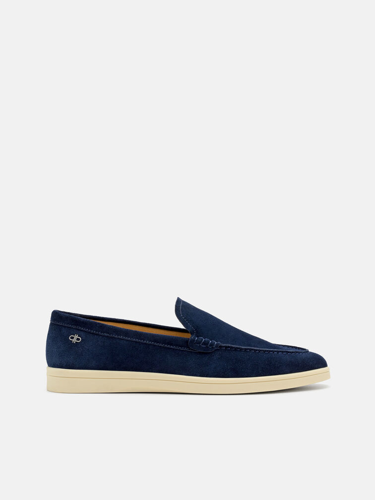 Roam Suede Loafers, Navy Suede