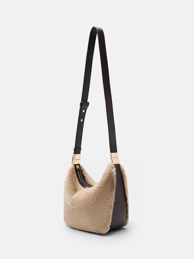Jatte Crescent Bag, Multi Fur