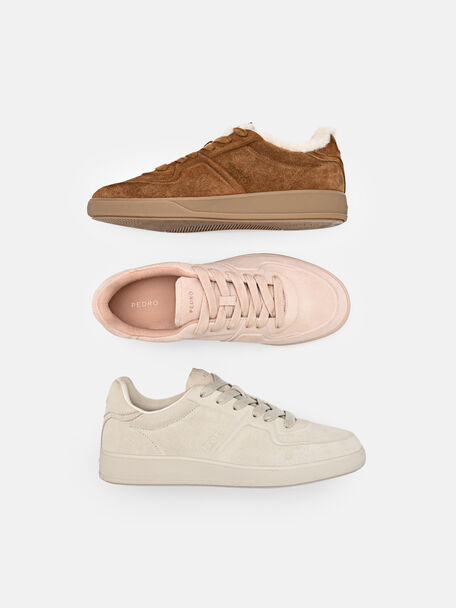 Fleet Suede Sneakers, Chalk