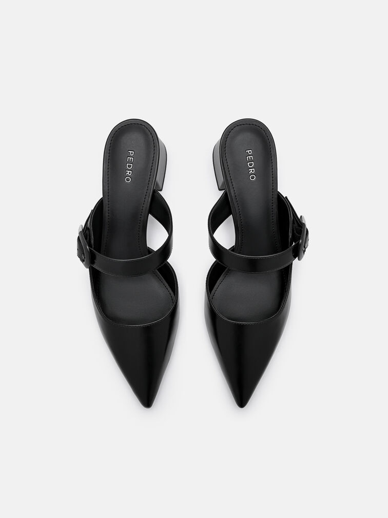 Bridget Heel Mules, Black