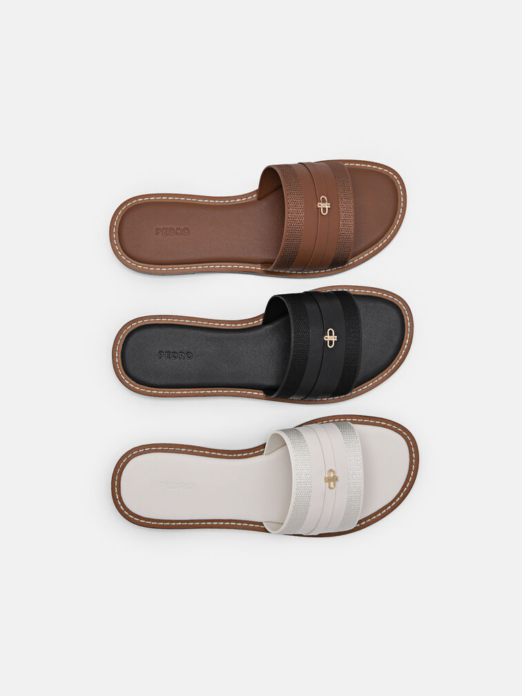 Slide Sandals, Brown