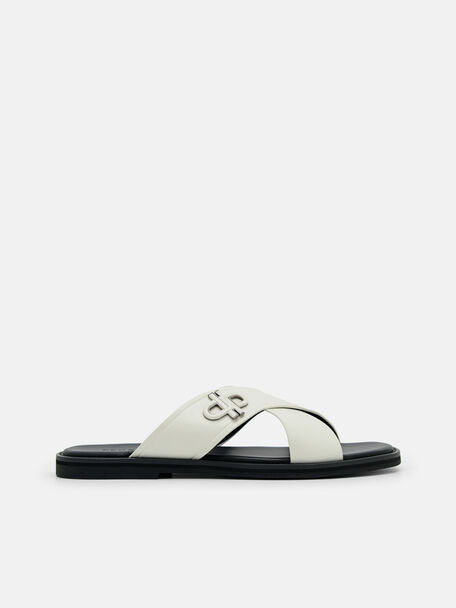 Cross Sandals, Chalk