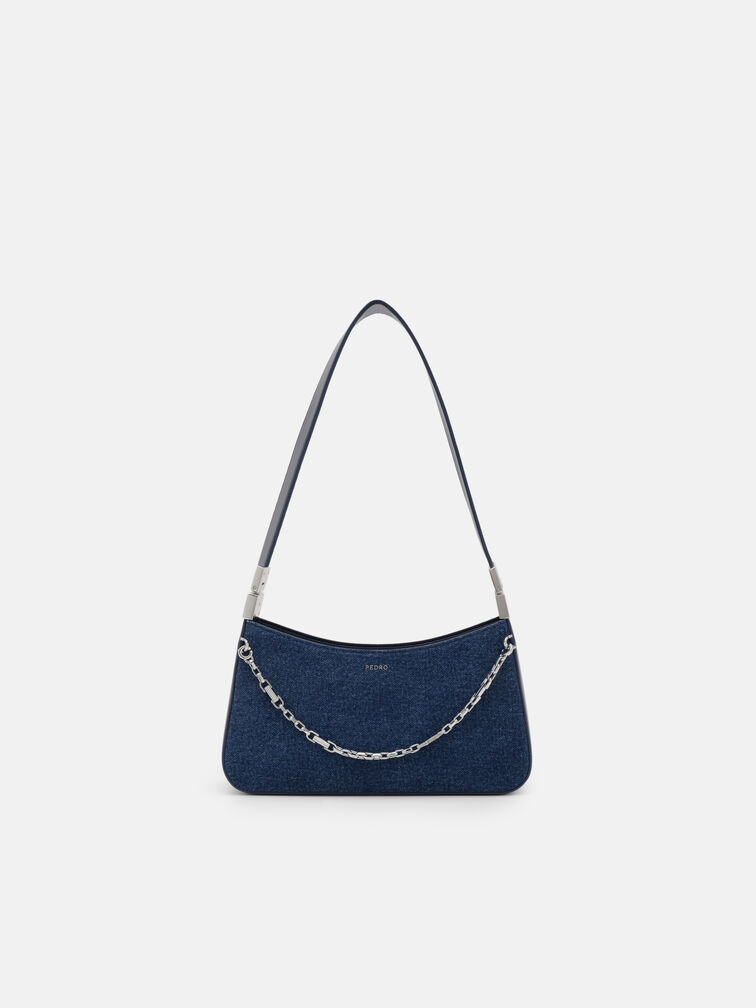 Jatte Denim Shoulder Bag, Blue Denim