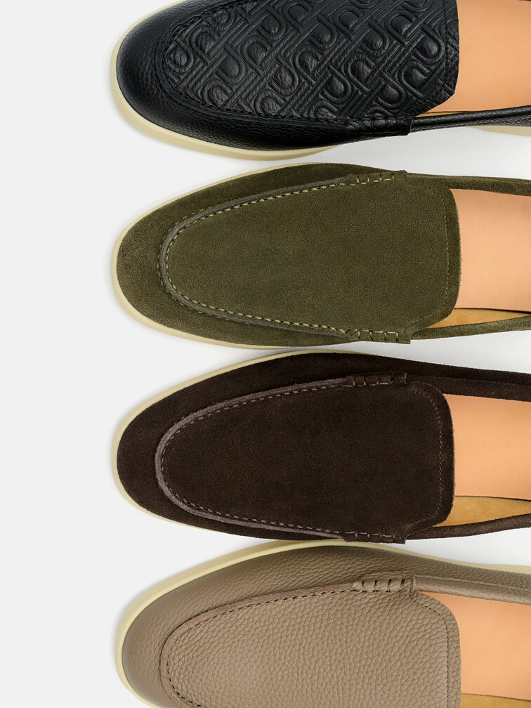 Roam Leather Loafers, Dark Brown