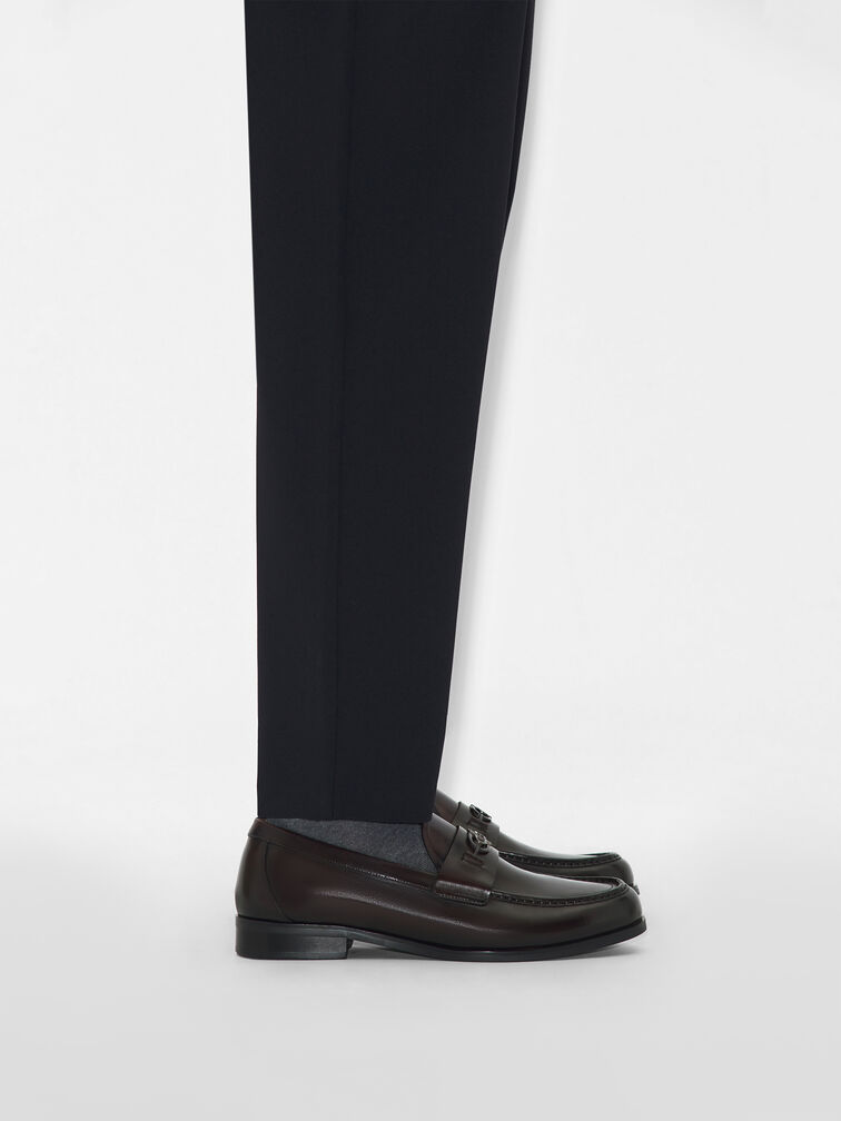 Leather Horsebit Loafer, Dark Brown