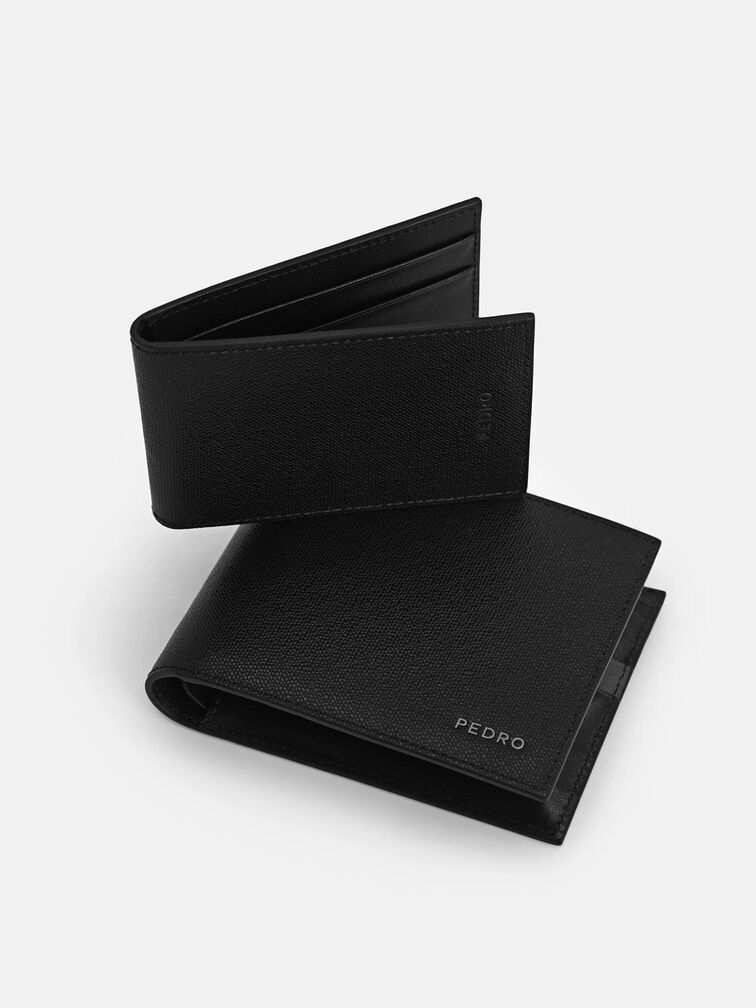 Full-Grain Leather Wallet with Insert, Black