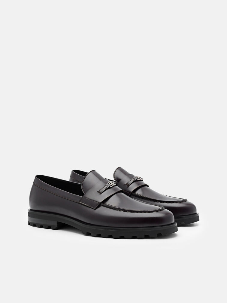 Renly Leather Loafers, Mahogany
