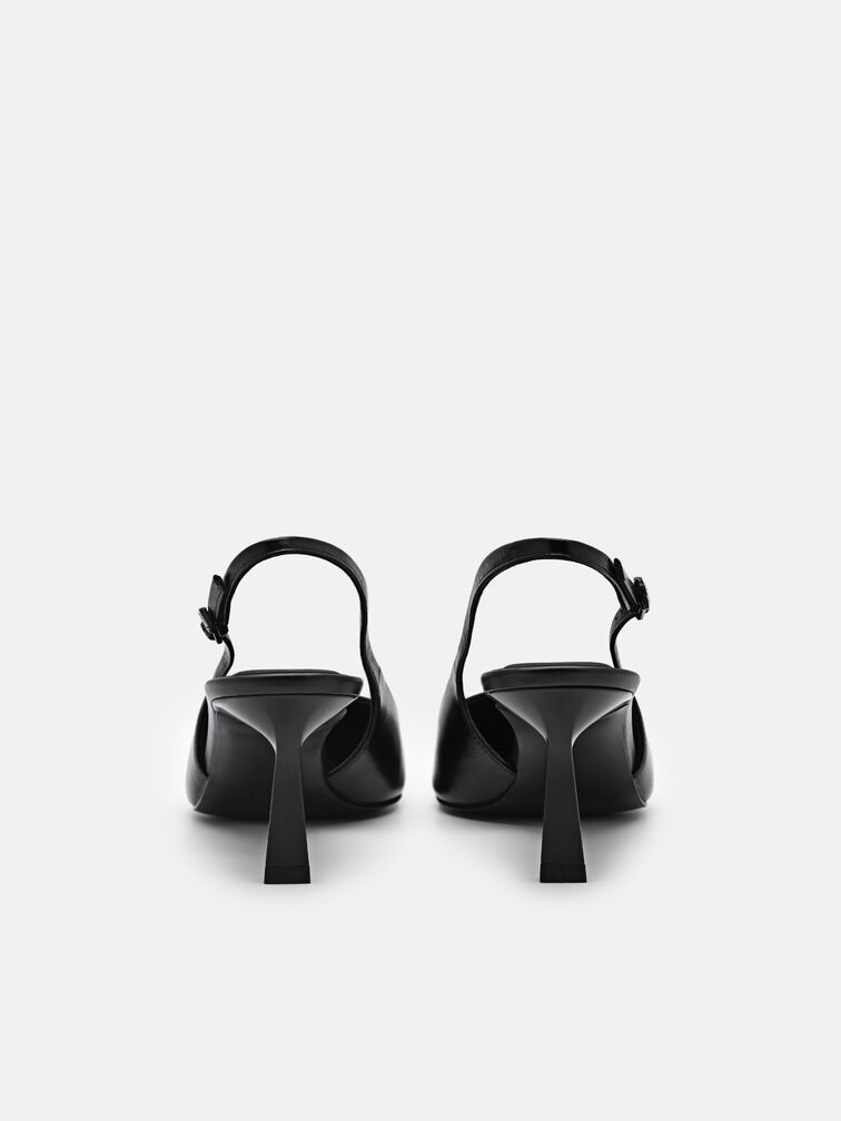 PEDRO Studio Leather Slingback Pumps, Black