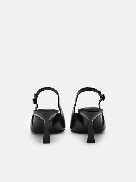PEDRO Studio Leather Slingback Pumps, Black