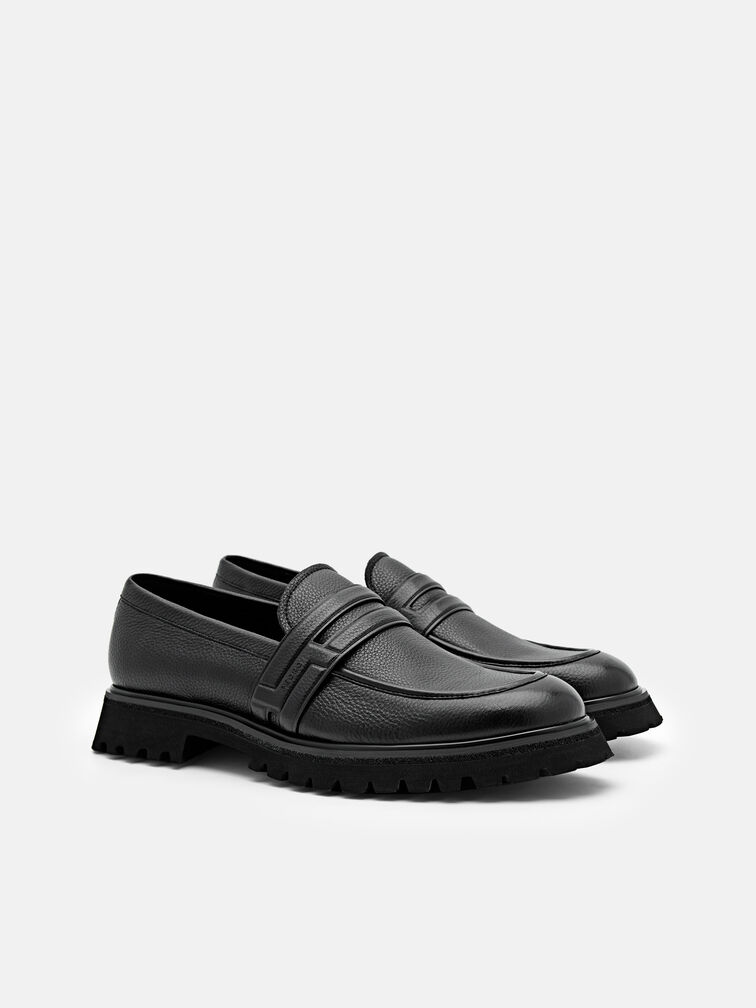 Alto Leather Loafers, Black