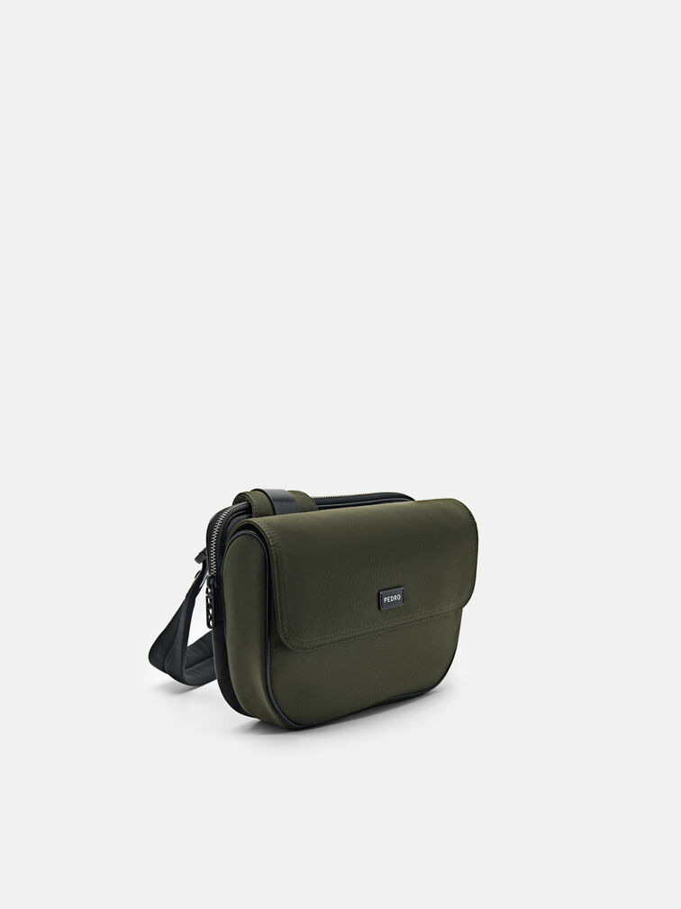 Nylon Crossbody Pouch, Military Green