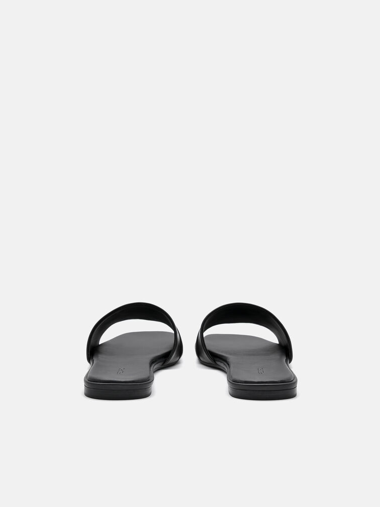 Leather Sandals, Black