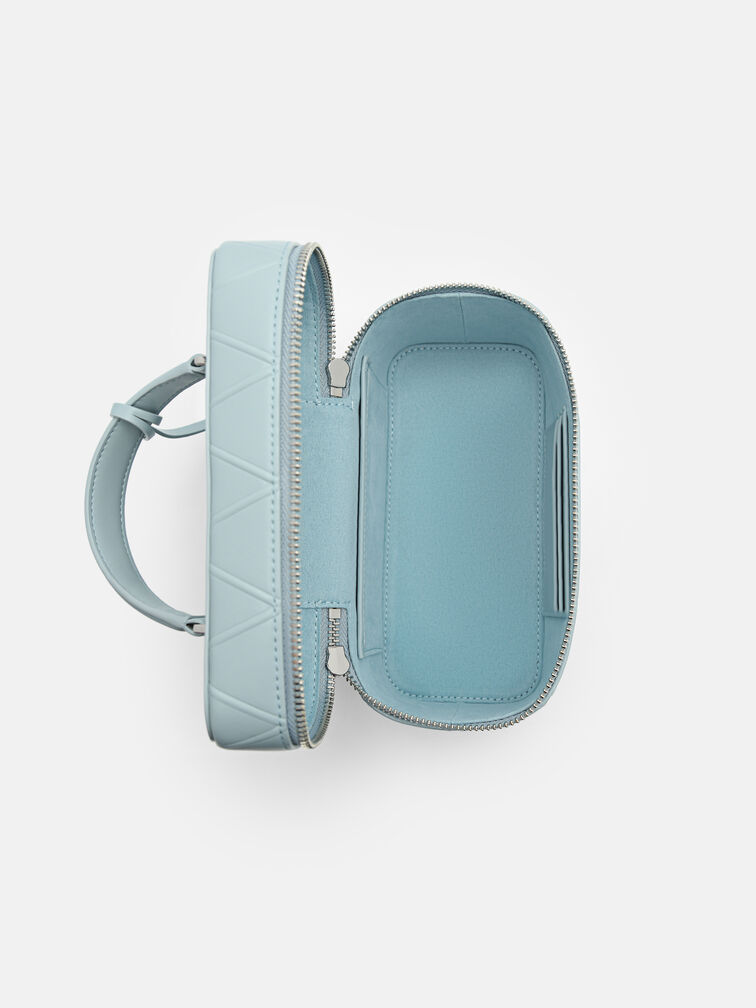 Ari Boxy Shoulder Bag, Light Blue