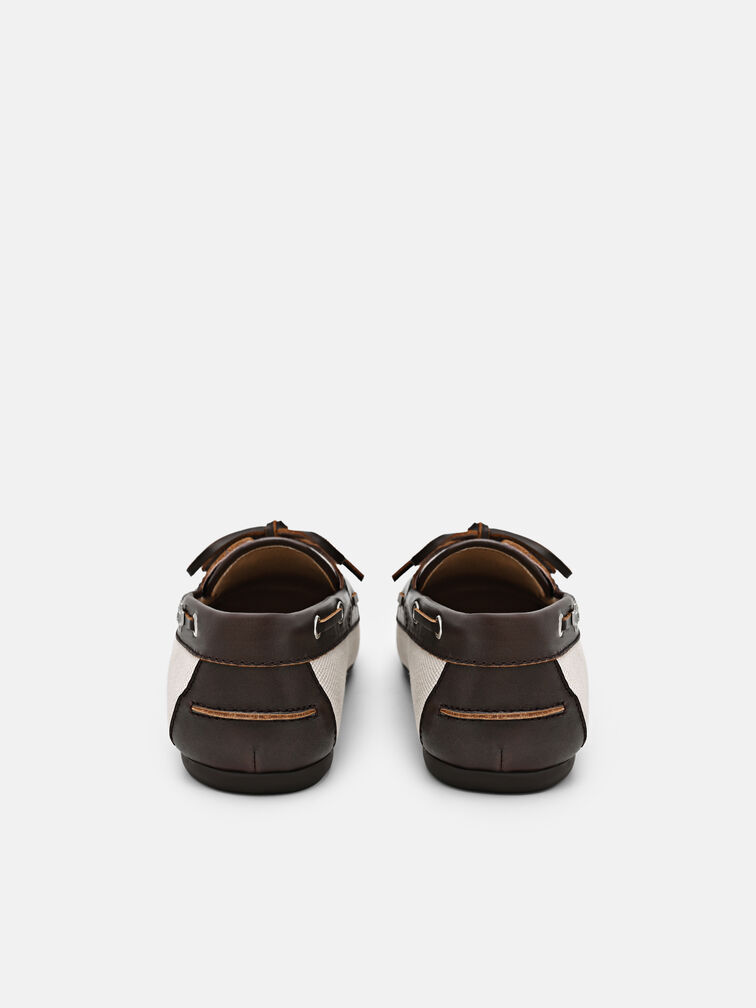 Dee Canvas Boat Shoes, Brown Canvas