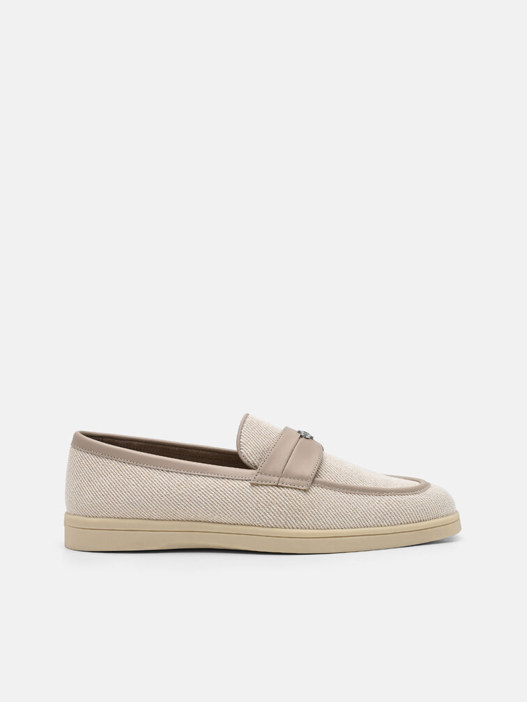 Roam Suede Driving Shoes, Light Taupe Canvas