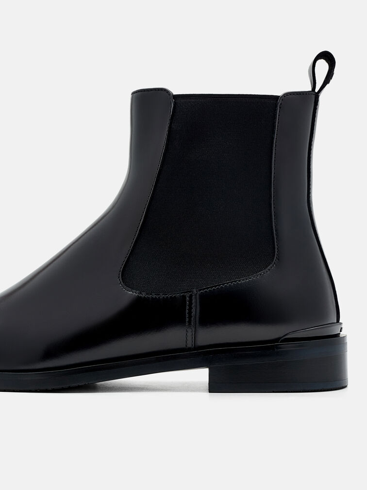 Chace Leather Chelsea Boots, Black