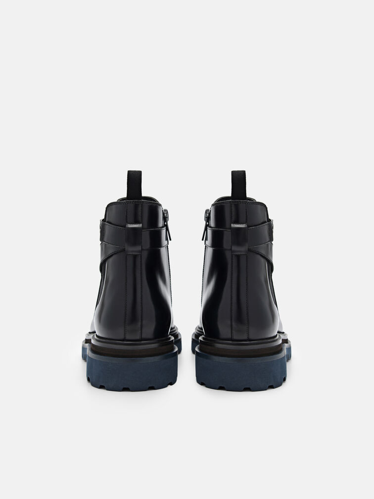 Leather Chelsea Boots, Black