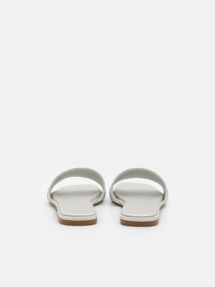 Leather Sandals, Silver