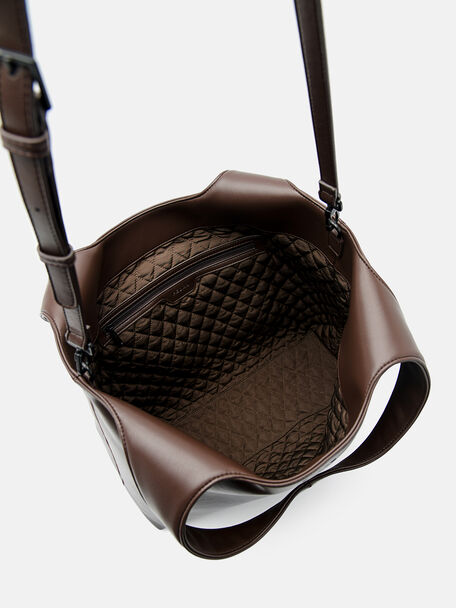 Avery Tote Bag, Dark Brown
