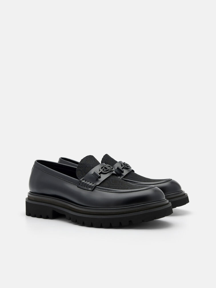 Leather Loafers, Black