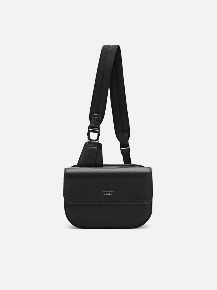 Nylon Crossbody Pouch, Black