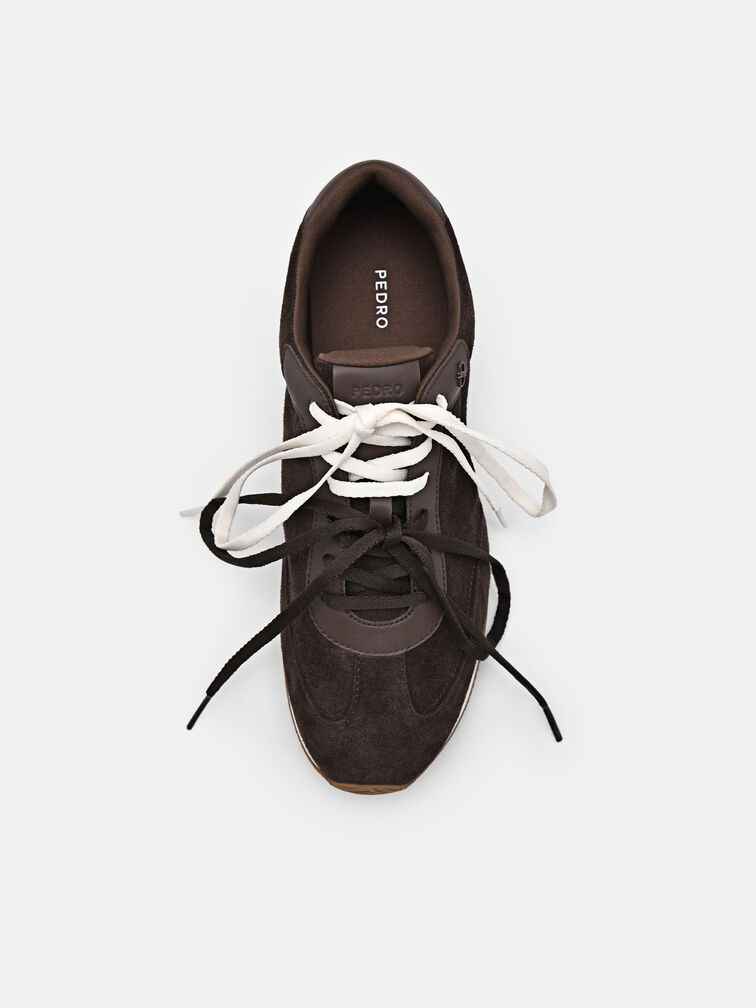 Lewis Suede Sneakers, Dark Brown