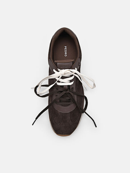 Lewis Suede Sneakers, Dark Brown