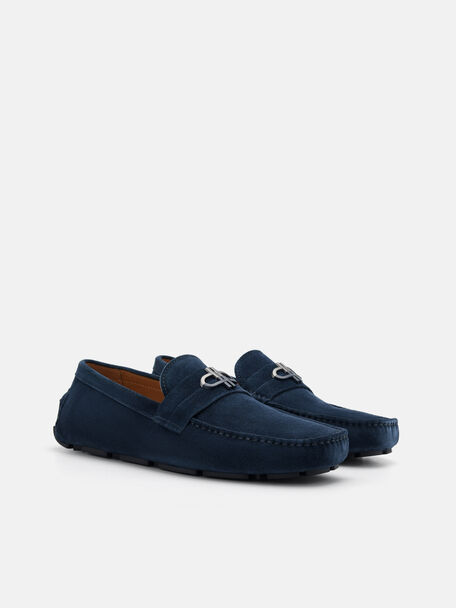 Leather Driving Shoes, Navy